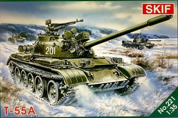 Сборная модель 1/35 Танк Т-55А СКИФ MK221 детальное изображение Бронетехника 1/35 Бронетехника