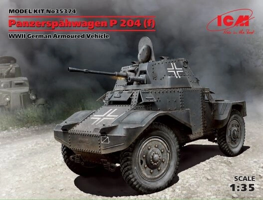 Збірна модель 1/35 Німецький бронеавтомобіль Panzerspähwagen P 204 (f) ICM 35374 детальное изображение Автомобили 1/35 Автомобили