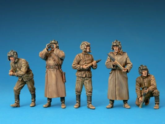 Советский экипаж самоходного орудия детальное изображение Фигуры 1/35 Фигуры