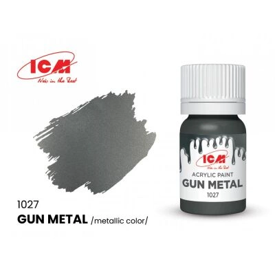 Акрилова фарба Gun metal / Збройний метал ICM1027 детальное изображение Акриловые краски Краски