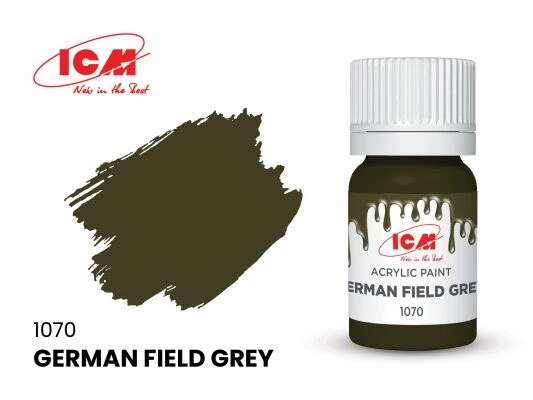 Акриловая краска German Field Grey / Немецкий полевой серый ICM1070 детальное изображение Акриловые краски Краски