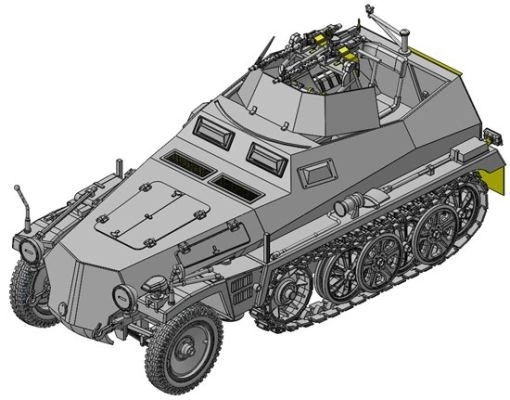 Sd.Kfz 250/4 mit Zwilling MG 34 детальное изображение Бронетехника 1/35 Бронетехника
