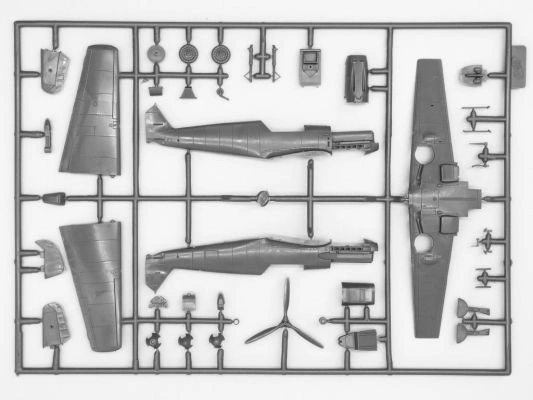 Сборная модель 1/72 Самолет Мессершмитт Bf 109E-7/Троп ICM 72133 детальное изображение Самолеты 1/72 Самолеты