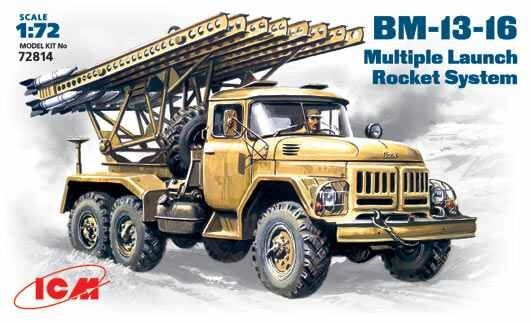 Збірна модель 1/72 Радянська РСЗО BM-13-16 «Катюша» ICM 72814 детальное изображение Автомобили 1/72 Автомобили