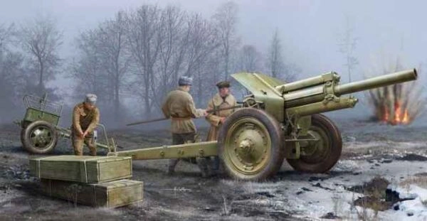 Сборная модель 1/35 Советская 122-мм гаубица 1938 года М-30 ранней модификации Трумпетер 02343 детальное изображение Артиллерия 1/35 Артиллерия