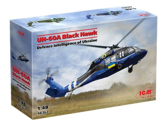 Збірна модель 1/48 Вертоліт ГУР України UH-60A Black Hawk ICM 48362 детальное изображение Вертолеты 1/48 Вертолеты