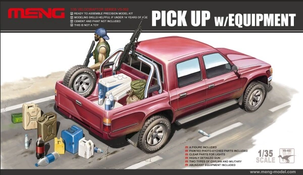 Scale model 1/35 Pickup truck with equipment Meng VS-002 детальное изображение Автомобили 1/35 Автомобили