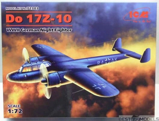 Збірна модель 1/72 Літак Dornier Do-17Z-10 ICM 72303 детальное изображение Самолеты 1/72 Самолеты
