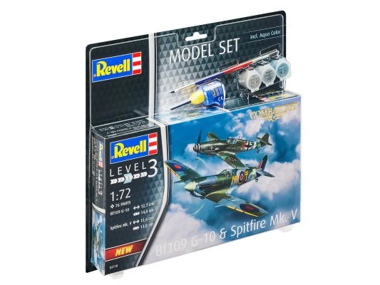 Combat Set Bf109G-10 &amp; Spitfire Mk.V детальное изображение Самолеты 1/72 Самолеты