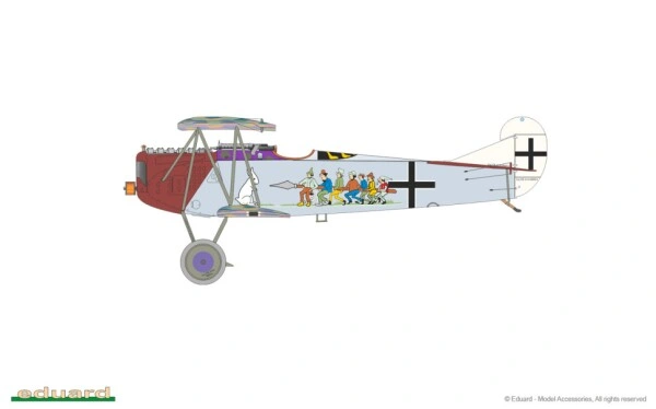 Scale model 1/48 German fighter Fokker D.VII (OAW) Eduard 8136 детальное изображение Самолеты 1/48 Самолеты