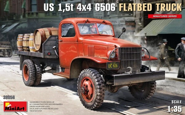 Збірна модель 1/35 Американська бортова вантажівка 4×4 G506 вантажопідйомністю 1,5 т. Miniart 38056 детальное изображение Грузовики / прицепы Гражданская техника