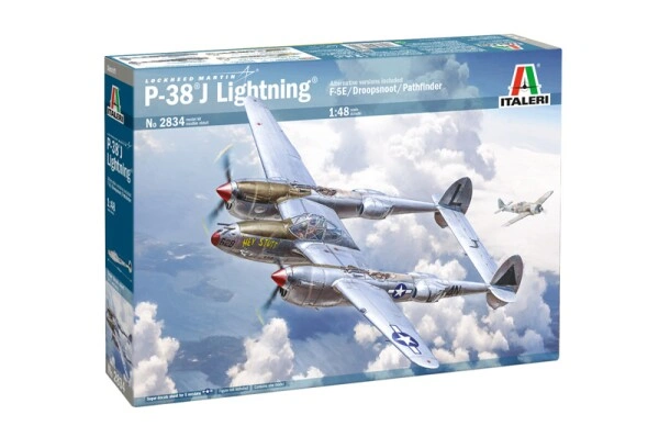 Збірна модель 1/48 Літак Lockheed P-38 J Lightning (E.T.O) Italeri 2834 детальное изображение Самолеты 1/48 Самолеты