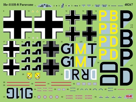 Німецький літак часів Другої світової війни He 111H-8 Paravane детальное изображение Самолеты 1/48 Самолеты