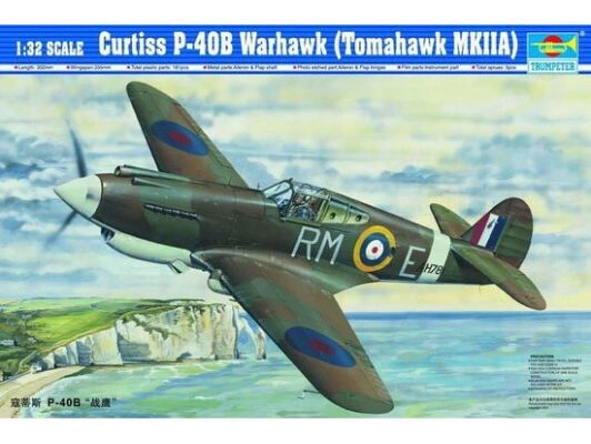 Збірна модель літака Curtiss P-40B Warhawk детальное изображение Самолеты 1/32 Самолеты