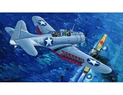 Сборная модель 1/32 Самолет ВМС США SBD-3 &quot;Dauntless&quot; MIDWAY Трумпетер 02244 детальное изображение Самолеты 1/32 Самолеты
