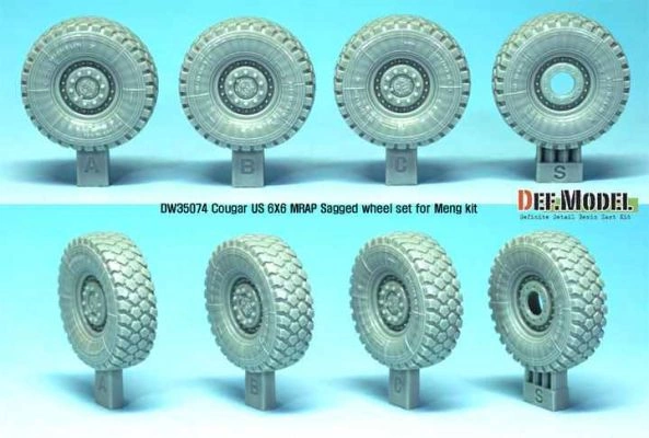 U.S Cougar 6x6 MRAP Sagged Wheel set  детальное изображение Смоляные колёса Афтермаркет