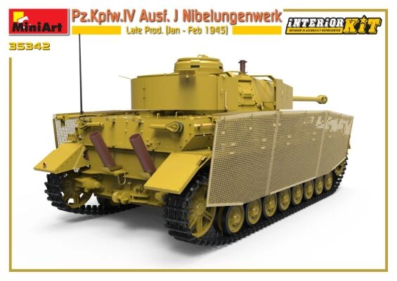 Scale model 1/35 German tank Pz.Kpfw.IV Ausf. J Nibelungenwerk Late Prod. (Jan – Feb 1945) Miniart 35342 детальное изображение Бронетехника 1/35 Бронетехника