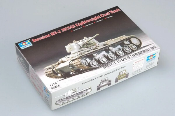 Збірна модель 1/72 Радянський танк КВ-1 М1942 Trumpeter 07233 детальное изображение Бронетехника 1/72 Бронетехника