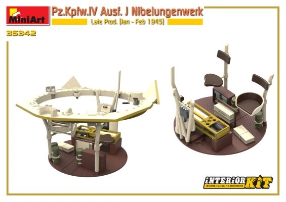 Scale model 1/35 German tank Pz.Kpfw.IV Ausf. J Nibelungenwerk Late Prod. (Jan – Feb 1945) Miniart 35342 детальное изображение Бронетехника 1/35 Бронетехника