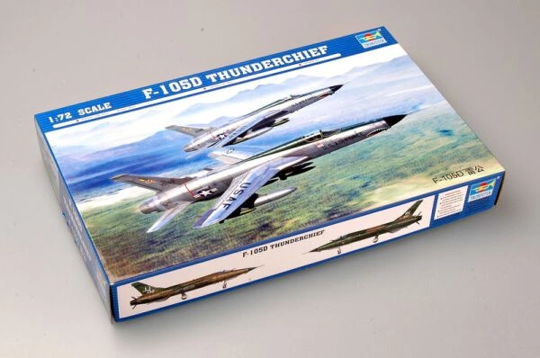 Сборная модель 1/72 Американский истребитель-бомбардировщик F-105D Thunderchief Трумпетер 01617 детальное изображение Самолеты 1/72 Самолеты