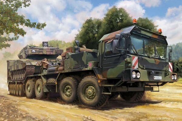 Збірна модель 1/72 німецький тягач Elephant SLT-56 Збірна модель німецького тягача SLT-56 , напівпричіп буксируючий 56т в масштабі 1/72, Trumpeter  напівпричіп 56т Trumpeter 07196 детальное изображение Автомобили 1/72 Автомобили