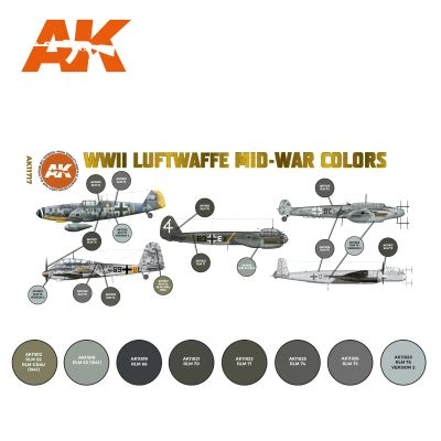 WWII LUFTWAFFE MID-WAR COLORS / ЦВЕТА ЛЮФТВАФФЕ СЕРЕДИНЫ 2МВ детальное изображение Наборы красок Краски
