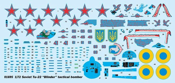 Сборная модель советского тактического бомбардировщика Ту-22 &quot;Блиндер&quot; детальное изображение Самолеты 1/72 Самолеты