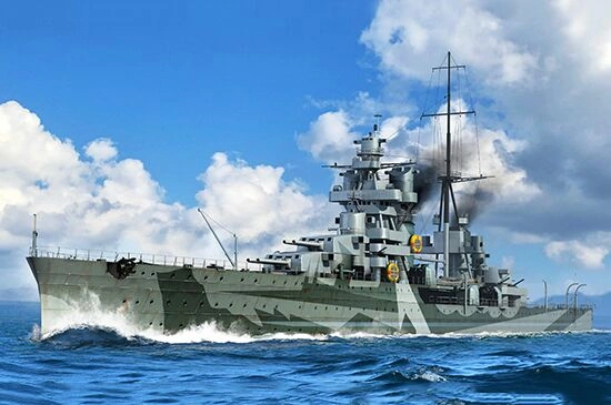 Збірна модель 1/350 Італійський важкий крейсер Gorizia Trumpeter 05349 детальное изображение Флот 1/350 Флот