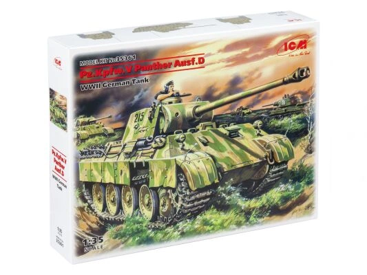 Збірна модель 1/35 Німецький танк Pz.Kpfw.V Panther Ausf.D ICM 35361 детальное изображение Бронетехника 1/35 Бронетехника