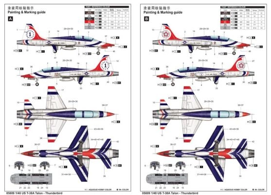 T-38A Talon Thunderbird детальное изображение Самолеты 1/48 Самолеты
