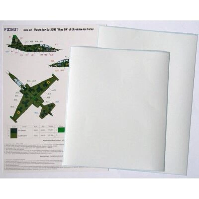 Foxbot 1:32 Clover camouflage masks for the Su-25UB aircraft of the Ukrainian Air Force (No. 60 blue) детальное изображение Маски Афтермаркет