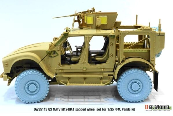 US M1240A1 M-atv Sagged wheel set ( for RFM 1/35) детальное изображение Смоляные колёса Афтермаркет