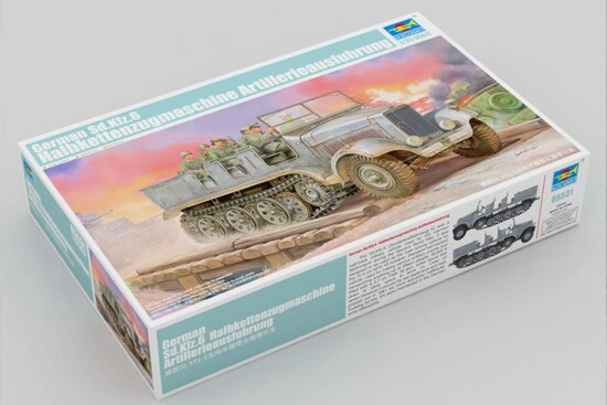 Збірна модель 1/35 Німецький п'ятитонний напівгусеничний артилерійський тягач Sd.Kfz.6 Trumpeter 05531 детальное изображение Автомобили 1/35 Автомобили