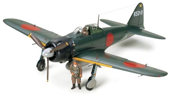 Scale model 1/35 Airplane MITSUBISHI A6M5 ZERO FIGHTER MODEL 52 ZEKE Tamiya 60318 детальное изображение Самолеты 1/32 Самолеты