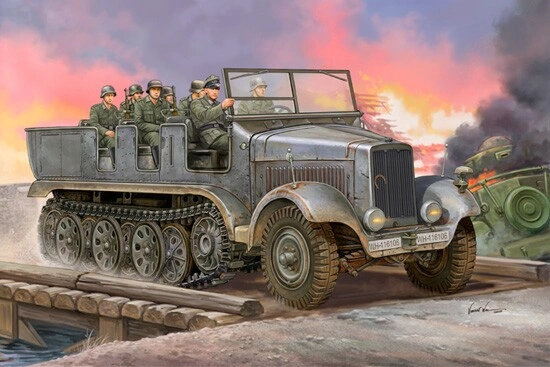 Збірна модель 1/35 Німецький п'ятитонний напівгусеничний артилерійський тягач Sd.Kfz.6 Trumpeter 05531 детальное изображение Автомобили 1/35 Автомобили