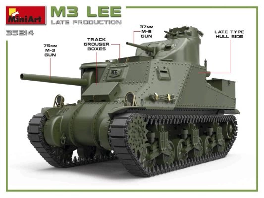 M3 LEE Пізнього виробництва детальное изображение Бронетехника 1/35 Бронетехника