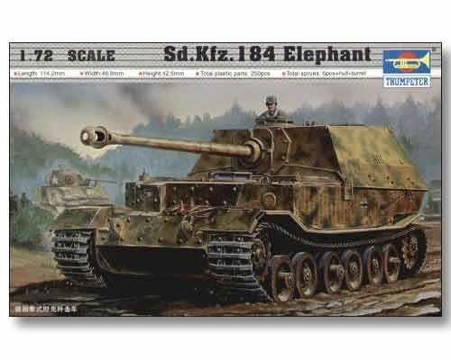 Assembly model 1/72 german Sd.Kfz.184 Elephant Trumpeter 07204 детальное изображение Бронетехника 1/72 Бронетехника