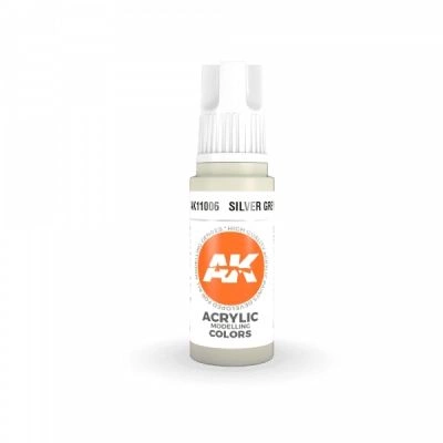 Акрилова фарба SILVER GREY – STANDARD / СРІБНИЙ СІРИЙ AK-interactive AK11006 детальное изображение General Color AK 3rd Generation
