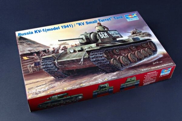 Сборная модель 1/35 Танк КВ-1 Малая Башня 1941 Трумпетер 00356 детальное изображение Бронетехника 1/35 Бронетехника