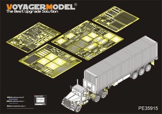 Modern U.S. M915 Tractor/M872 Trailer Basic(TRUMPETER 01015) детальное изображение Фототравление Афтермаркет