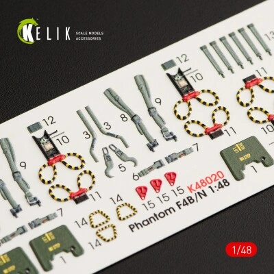 F-4B/N 3D декаль інтер'єр для комплекту Academy 1/48 KELIK K48020 детальное изображение 3D Декали Афтермаркет