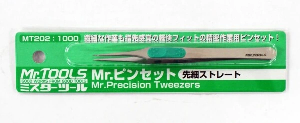 Пінцет Mr.Hobby MT202 Mr. Precision з тонким кінчиком, прямий детальное изображение Пинцеты Инструменты