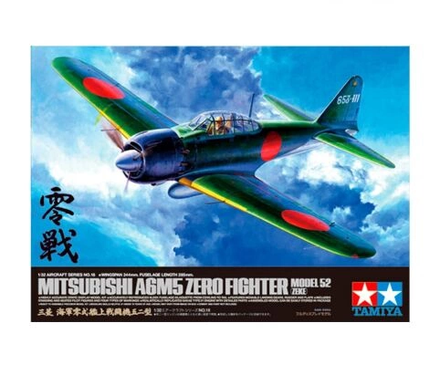 Scale model 1/35 Airplane MITSUBISHI A6M5 ZERO FIGHTER MODEL 52 ZEKE Tamiya 60318 детальное изображение Самолеты 1/32 Самолеты