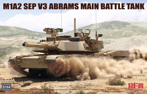 Scale model 1/35 Tank M1A2 SEP V3 Abrams RFM RM-5104 детальное изображение Бронетехника 1/35 Бронетехника