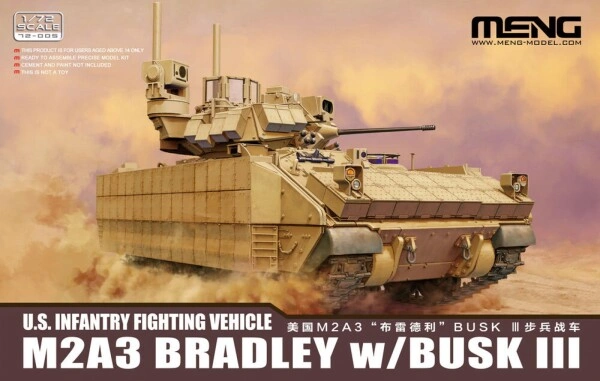 Збірна модель 1/72 БМП США M2A3 Bradley з BUSK III Meng 72-005 детальное изображение Бронетехника 1/72 Бронетехника