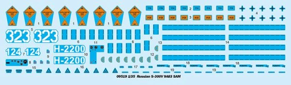 Збірна модель 1/35 ЗРК S-300V 9A83 Trumpeter 09519 детальное изображение Зенитно ракетный комплекс Военная техника