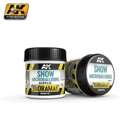Snow Microballoons 100ml - Текстура порошкового снега детальное изображение Материалы для создания Диорамы
