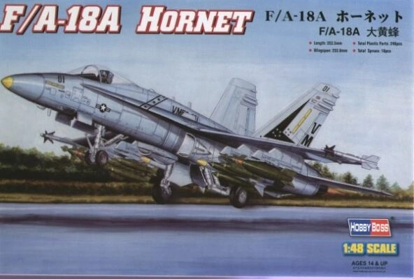 Сборная модель американского истребителя  F/A-18A &quot;HORNET&quot; детальное изображение Самолеты 1/48 Самолеты