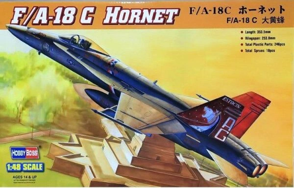 Сборная модель американского истребителя  F/A-18C &quot;HORNET&quot; детальное изображение Самолеты 1/48 Самолеты