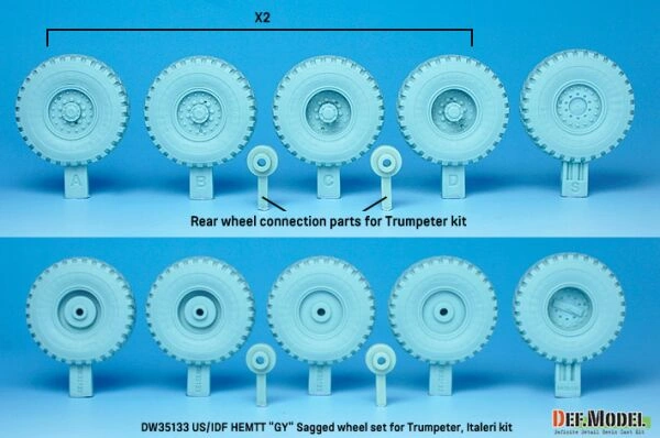 US, IDF M977 HEMTT Truck Goodyear Sagged Wheel set детальное изображение Смоляные колёса Афтермаркет